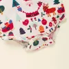 ベビークリスマス衣装クリスマス幼児の男の子の服2pcs服セットサンタ半袖ロンパー全体的な新生児幼児衣類1907872178