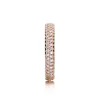 Rose Gold Closed Элегантная Pave Band Кольца Женщины CZ Diamond Свадебные Украшения для Pandora Real 925 Серебро Кристаллическое кольцо с оригинальной коробкой