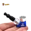 Honeypuff Trapezoidal Design Metal Pipe Aluminum & Acrylic Removable Smoking Pipe Portable Metal Tobacco Pipes Pocket Size