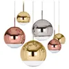 Nordic Modern Globe Glass Pendant Lamp Silver Gold Color For Dinning Room Living Room Kitchen Light Home Decoration Lighting E27