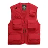 7xl Mens Safety Vest Summer V Neck Men Tactical Utility Vest Orange utomhus ärmlös jaktfiske manlig casual sportkläder280q