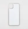 DHL200pcs étui vierge pour iPhone11/6.1 pouces impression par Sublimation 2D étui de téléphone en plastique dur avec insertion en métal coque de téléphone portable