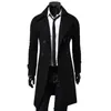 Fashion Coat Men Wool Coat Winter Warm Solid Long Trench Jacket Breasted Business Casual Overcoat Parka