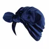 Ethnic Clothing 2021 Women Bow-knot Velvet Turban Hijab Caps Muslim Headscarf Bonnet Hat Turbante Mujer Girls Headband Headwear For Chemo