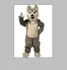 2020 Usine vente chaude Husky Chien Costume De Mascotte Adulte Personnage De Dessin Animé Mascota Mascotte Costume Costume Déguisement Fête Carnaval Costume