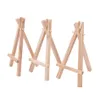 8x15cm Mini trépied en bois chevalet Mini décoration de mariage peinture petit support menu conseil accessoire support présentoirs ZZB8923