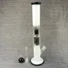 Mjölk Vit Glas Vatten Bongs Hookahs Black Recycler Tube och Mushroom Perc Percolator 18mm fog för rökning