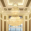 European Luxury Crystal Chandeliers Light Fixture LED Modern Big American Chandelier Hotel Hall Lobby Home Indoor Lighting Dia80cm / 100cm