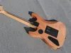 마호가니 바디, 블랙 하드웨어와 자연 나무 색상 일렉트릭 기타, 맞춤형 제안