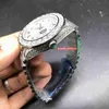 Gefrorene Diamant-Uhr-Silber-Edelstahl-Diamant-Uhr-Diamant-Gesichts-automatische mechanische Hip-Hop-Uhren der heißen verkaufenden Männer