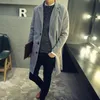 Hot Sale Trench Coat Men Tops Single Breasted Trench Coat High Quality Woolen Cloth Fabric Men's Long Coats