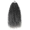 Natuurlijke gekleurde ombre goud rommelige godin 18 inch faux locs boheemse krullende synthetische haak vlechten haarextensies voor afro vrouwen