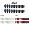 24 pièces couverture complète acrylique faux ongles vin rouge noir Extra Long brillant pointu Stiletto ongles artificiels bricolage accessoires pour ongles