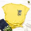 Women T-shirt Graphic Tees Cotton T Shirts Tops Streetwear Oversized Clothes Short Sleeve Plus Size Cute Koala Print Funny Shirt MX200721