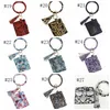 Wristlet Sleutelhanger Kaarttas Luipaard Snake Portemonnee PU Lederen O Sleutelhanger Ring Houder Dames Armband Sleutelhanger Meisjes Sieraden 50 Stks DW5690