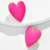 Pendientes de gota grandes con forma de corazón minimalista en 4 colores para mujer, diseño único, pendientes colgantes simples, joyería de fiesta