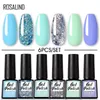 Nail Art Kits Gel Pools Set 6pcs afwezigheid UV vernissen Hybrydowe voor manicure nodig uitgehard base top coat kit