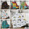 Überwurfdecken, Cartoon-Auto-bedruckte Decken, quadratische Picknickdecke, Kindercouch, weiche Plüsch-Tagesdecken, dünne Steppdecke, 23 Designs, DW4487