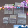 Envío Gratis, 50 Uds., cajas cuadradas de plástico transparente de PVC, caja de regalo transparente a prueba de agua, estuches de transporte de PVC, caja de embalaje para joyería/dulces/juguetes/pastel