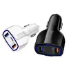 QC 30 CAR CHARGER TYPE C 35W 7A高速充電器デュアルUSB充電プラグ3ポートAdapter with Retail Package6948918