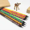 Zwart hout potlood geschilderd HB potloden met gummen voor schoolkantoor schrijven benodigdheden
