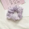 حبل Ruoshui المرأة بيربل Printd الزهور Scrunchies بنات المطاطي بنات الشعر مطاطا النساء Hairband اكسسوارات الشعر حلية