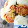 Bouquets de mariage pivoines artificielles, 10 pièces, magnifiques fleurs en soie de haute qualité, décoration de la maison, 4 couleurs disponibles