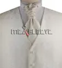 Business Man Casual Suits V-Neck Västar Anpassad Design Klänning Vest Mäns Paisley Slips Hanky ​​3 Piece Party Groom Wedding Waistcoat Set