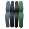 20mm 21mm Rubber Silicone Watch band For Role OYSTER GMT Submariner Day tona Black Green Blue Strap Folding Buckle Watch Bracelets1534378