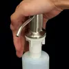 Dispenser di sapone liquido per lavello da cucina da 350 ml Testa in nichel spazzolato
