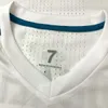 Jogo Desgastado Jogador Edição 1718 Home Final Camisa Jersey Mangas Compridas Benzema Bale Sergio Ramos Futebol Nome Personalizado Patches Patrocinador