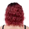 Red Lace Front Human Wigs With Baby Hair Remy Full End Straight Short Bob Wig For Women