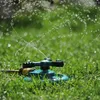 Automatiska sprinklers Grass Lawn Watering Tool Duschar 360 Grad Roterande Tre rad Tolv munstycken Trädgård bevattningssystem