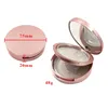 Caixa de cílios redondos de camada dupla com espelho de ouro rosa preto cílios falsos caixa 2Pairs of tyelash estacas maquiagem cosmética Cas5111006