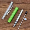 Writing Gift DIY Empty Tube Metal Ballpoint Pens Self-filling Floating Glitter Dried Flower Crystal Pen Ballpoint Pens 27 Color