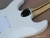 Chitarra elettrica bianca personalizzata di fabbrica con manico in palissandro, 3 pickup S, paletta grande, piastra a 3 viti, offerta personalizzata