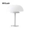 Nordic Opal Glass Table Lamp Creative Maneter Desk Light Hotel Bar Vardagsrum Studie Bedside Office Modern Aluminium Lighting