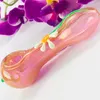 11.5cm Glass pipes Pink Cute Flower smoking pipe for Oil Burner dap rig chicha shisha