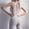 Gymkläder Solid Hollow Out Sports Bra För Kvinnor Fitness Bras Wireless Sport Tops Workout Yoga Active Wear High Impact Crop