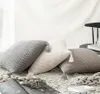 Yastık Kılıfı Katı Renk Yumuşak Ev Aksesuarları Yastıklar Kapak Nordic Fotoğraf Sahne Çekonlar Yatak Malzemeleri Olmadan