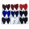 Fashion High-end print Ribbon Bow Ties for Men Suits Wedding Collar Bow ties cufflinks pocket towel 3 pieces set