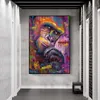 Tänkande orangutansk vägg graffitikonst canvas målning abstrakt djur konst canvas affisch tryck bild för barn rum hem dekor6027369