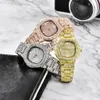 Dropshipping ICE-Out Bling Diamond Luxury Watch Uomo Oro Hip Hop orologio ghiacciato Uomo Orologi al quarzo oro Acciaio inossidabile relogio CX200720