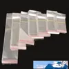 Transparent Self Adhesive Seal Plastic Storage OPP Poly Pack Bag With Hang Hole Retail Packaging Pouch 300 pcs