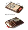 Genuine Leather Men's Wallet RFID Blocking Slim Small Bank ID Credit Card Holder Cases Organizer Retro Man Purse Business Money Clips Men