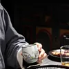 Handmålad te -skålceremoni tillbehör 100 ml din ugn keramisk retro tekopp högkvalitativ porslin tecup heminredning