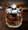 Tartaro di ghiaccio in metallo Glacier Cooler Stone Pietra per whisky in acciaio inossidabile Cubetti di ghiaccio Whiskey Rocks Strumenti creativi per bar 8 pezzi di pietra + 1 clip T9I00470