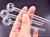 High Review Grand Pyrex Épais Verre Clair Brûleur À Huile Verre Clair Pipe À Fumer Tube De Verre Tuyau À Brûler À L'huile Somking Pipes Conduites D'eau Dhl Gratuit