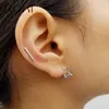 Roxi 925 Exquisito Stud de joyería de las mujeres hueco de cinco puntas de la estrella Aretes Pendientes Piercing