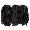 Lanzhi 14 Zoll Soft Locs Dreadlock synthetische Flechthaarverlängerung 70 g/Stück Afro-Frisuren Dreadlocks Braun Schwarz